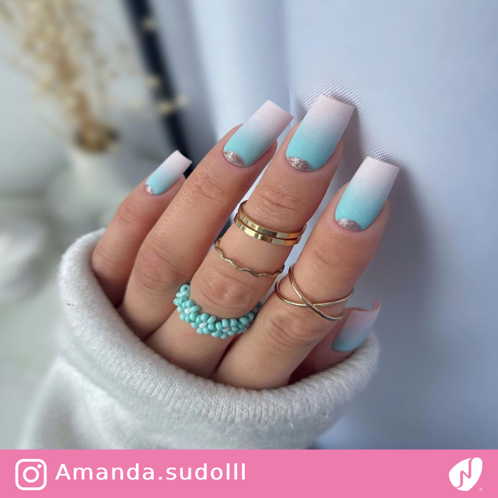 Matte Ombre Pastel Nails